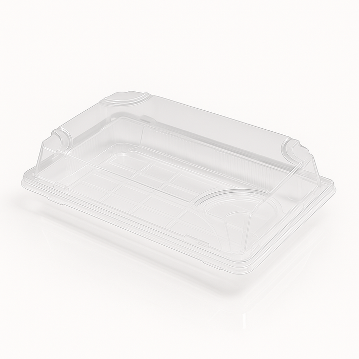 Boîte sushi PET 21,7×13,6×4,5 cm + couvercle