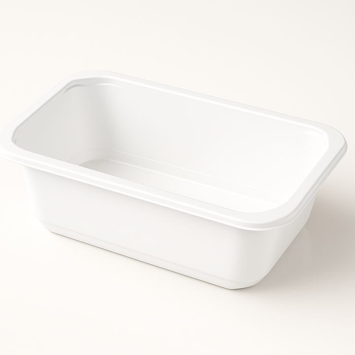 Boîte-repas blanche 178×113×40 mm PP