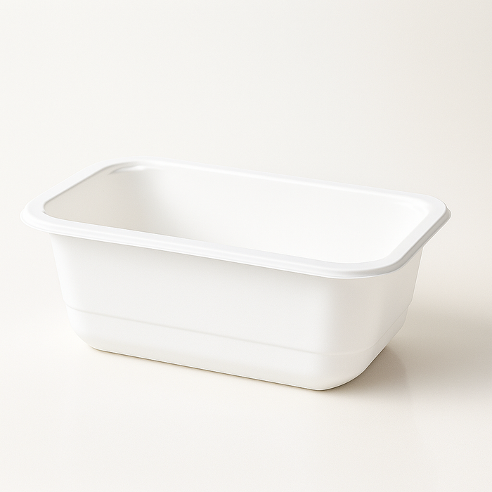 Boîte-repas blanche 178×113×40 mm PP