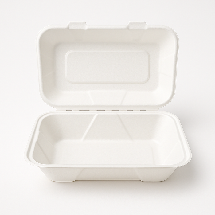 Boîte menu demi-format canne à sucre 23x15x6 cm